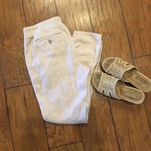 Gap Straight Leg Linen Pants